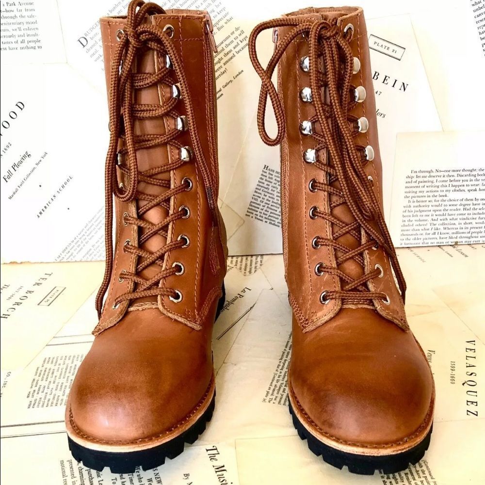 Jeffrey Campbell Boot Leather Combat Moto Lace Up - Picture 5 of 8